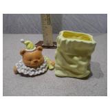 Vintage Ceramic Teddy Bear Lidded Jar / Cookie Jar