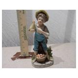 Pair of Vintage Porcelain Country Children Figurines