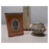 Vintage Prince Albert Tobacco Tin and Silver-Tone Table Lighter