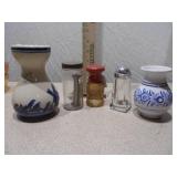 Assorted Vintage Salt & Pepper Shakers and Miniature Vases