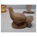 Set of 2 Bird Figurines - Bald Eagle and Quail