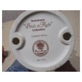 Set of 2 Bird Figurines - Bald Eagle and Quail