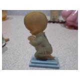 Vintage Ceramic Figurine Lot - Praying Child and Dancing Couple Planter