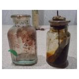 Collection of 5 Vintage Glass Apothecary and Medicine Bottles