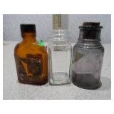 Collection of 5 Vintage Glass Apothecary and Medicine Bottles