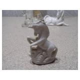 Set of 3 Miniature Unicorn Figurines - Ceramic and Glass