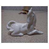 Set of 3 Miniature Unicorn Figurines - Ceramic and Glass