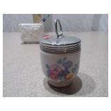 Royal Worcester Porcelain Egg Coddler and Miniature Decorative Lot