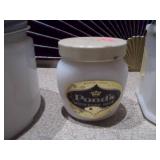 Vintage Milk Glass Jar Collection - Including Woodbury and Square Canisters