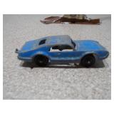 Lot of 3 Vintage Blue TootsieToy Die-Cast Cars