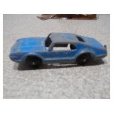 Lot of 3 Vintage Blue TootsieToy Die-Cast Cars