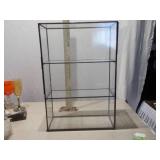 3-Tier Glass and Metal Display Case