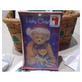 Large Lot of Assorted Greeting Cards and Gift Bags with Woven Basket