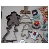 Large Collection of Vintage and Modern Cookie Cutters with Storage Tray