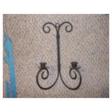 Collection of Ornate Black Wrought Iron Wall Decor - 3 Pieces