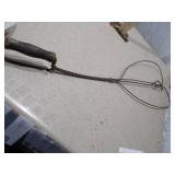 Vintage Rug Beater / Carpet Whisk with Wooden Handle