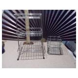 Set of 2 Chrome Wire Tabletop Display Racks