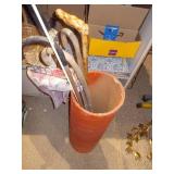 Collection of 4 Vintage Wooden Walking Canes and Walking Sticks