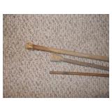 Collection of 4 Vintage Wooden Walking Canes and Walking Sticks