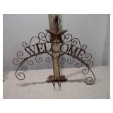 Ornate "Welcome" Wrought Iron Wall Decor