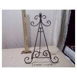 Ornate Tall Black Metal Easel
