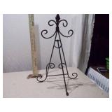 Ornate Tall Black Metal Easel