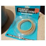 Vintage Presto Pressure Cooker with Wooden Handle, Rack & New Sealing Ring