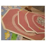 Assorted Decorative Table Mats - Easter Bunny & Floral Octagon Sets