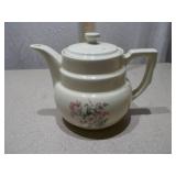 Vintage Ceramic Teapot Set - Floral Tall Pot & Pink Round Pot