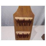 Wooden Wall Decor Lot - Thimble Display, Spoon Rack & Towel Bars