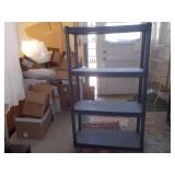 4-Tier Heavy Duty Black Plastic Ventilated Shelving Unit