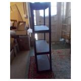 4-Tier Heavy Duty Black Plastic Ventilated Shelving Unit