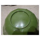 Set of 4 Vintage Green Flower Petal Serving Bowls - Melamine/Plastic