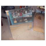 Large Rectangular Wall Mirror / Display Glass with Frameless Design