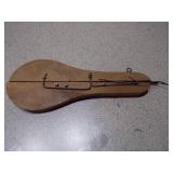 Rustic Hand-Crafted Wood Decor Lot: Primitive Folk Instrument, Driftwood & More