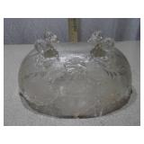 Vintage Jeannette Glass "Lombardi" Gold-Trimmed Bowl with Curled Feet
