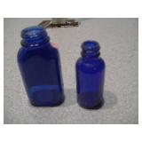 Vintage Apothecary & Medicinal Glass Bottle Collection - Cobalt Blue & Clear