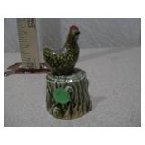 Vintage Ceramic Bird Bell and Miniature Collectibles Lot