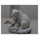 Vintage Maruri Porcelain "Polar Bear and Cub" Endangered Species Figurine