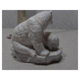 Vintage Maruri Porcelain "Polar Bear and Cub" Endangered Species Figurine