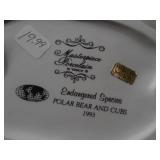 Vintage Maruri Porcelain "Polar Bear and Cub" Endangered Species Figurine