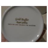 Vintage Royal Gallery "Gold Buffet" Coffee Mug Set - Set of 2