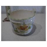 Vintage Hand-Painted Floral Ceramic Planter