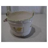 Vintage Hand-Painted Floral Ceramic Planter