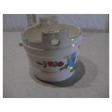 Vintage Hand-Painted Floral Ceramic Planter