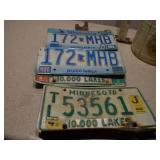 Vintage Minnesota License Plates and Storage Tin
