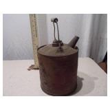Vintage Industrial Metal Fuel or Oil Can
