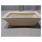 White Ceramic Rectangular Planter / Bonsai Pot