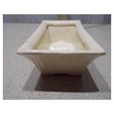 White Ceramic Rectangular Planter / Bonsai Pot