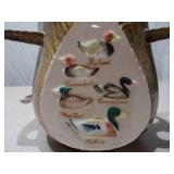 Vintage Ceramic Mallard Duck Pipe Holder & Humidor